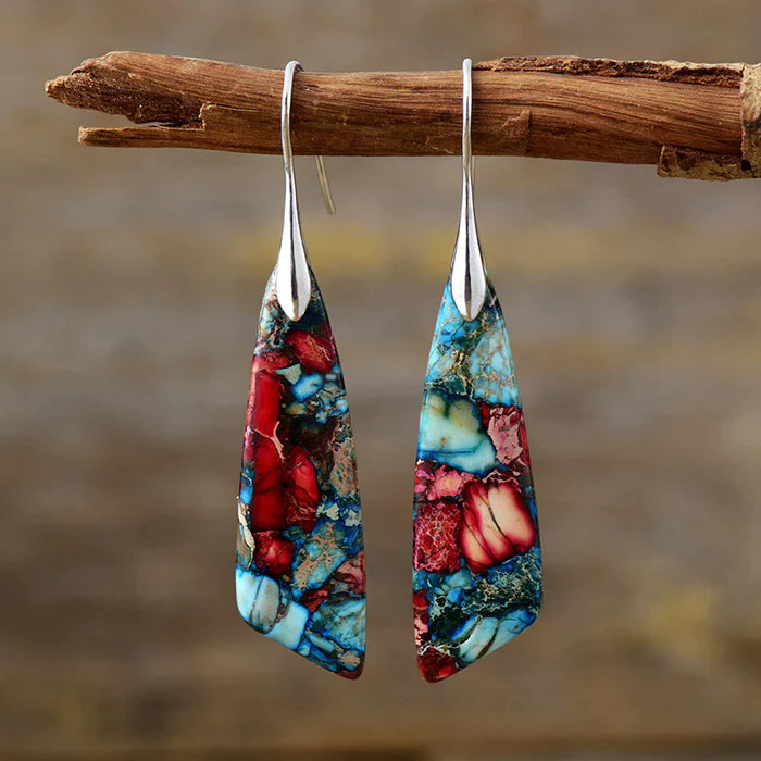 Elegant Color Gem Earrings