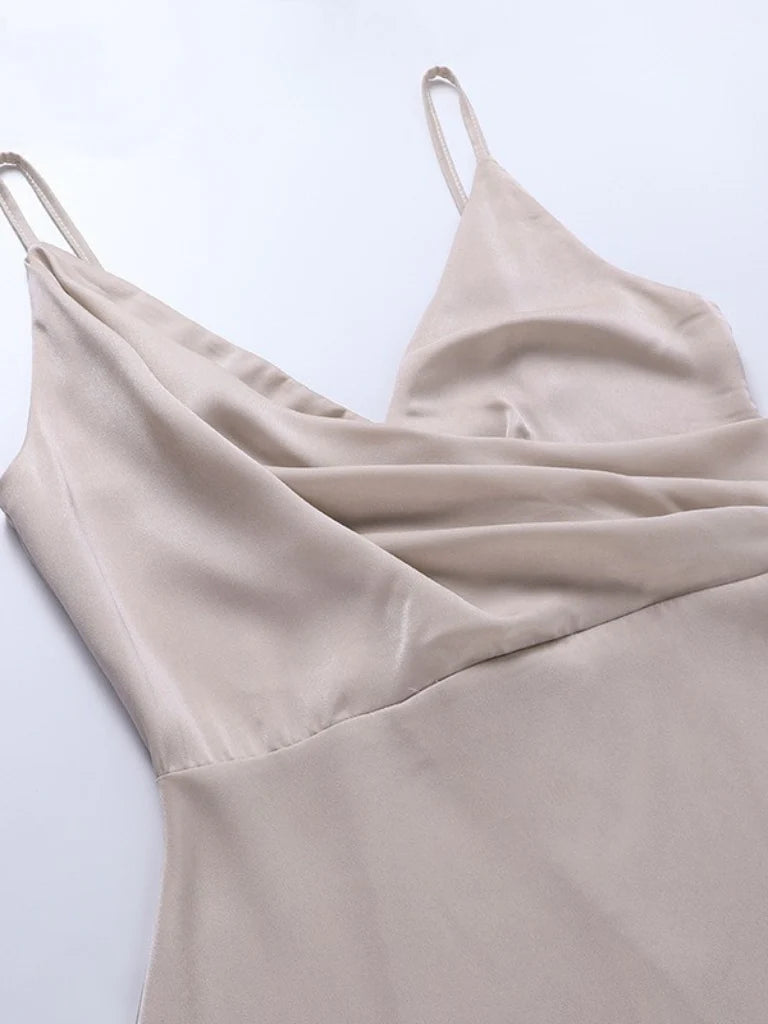 Sabrina™ | Satin Evening Slip Dress