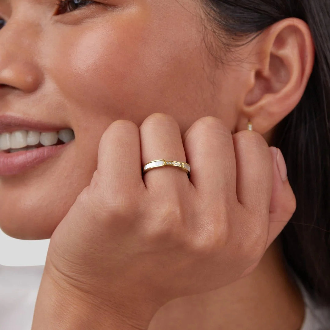 Ivette™ | Pearl & Crystal Ring