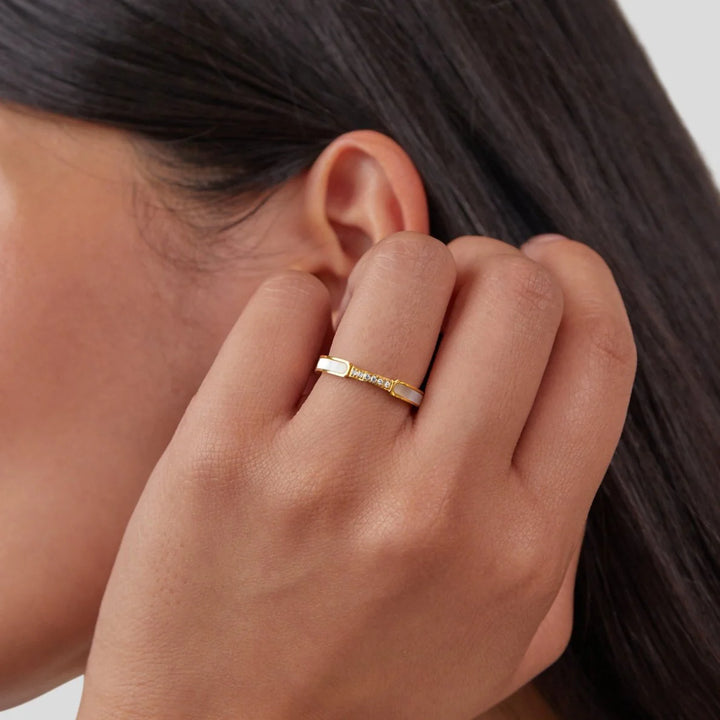 Ivette™ | Pearl & Crystal Ring