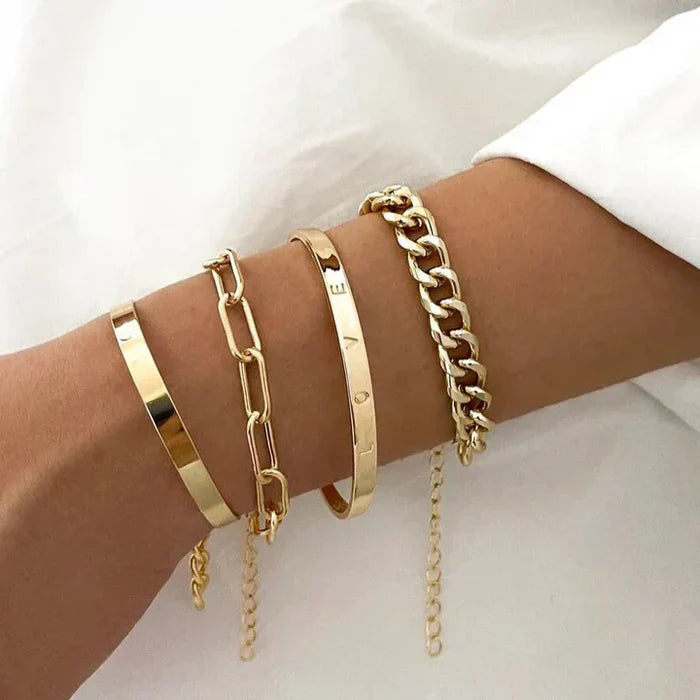 Elan Mercer Golden Bracelet Duo